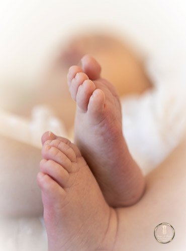 Detail shot of a newborns feet