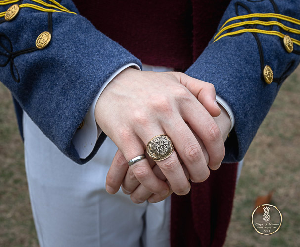 Citadel Cadet showing the ring